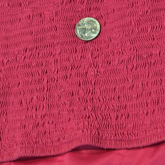 Japna Women's L, Hot Pink Puff Sleeve Corset Crop Top Barbiecore, Girly, Cottage - Picture 6 of 6